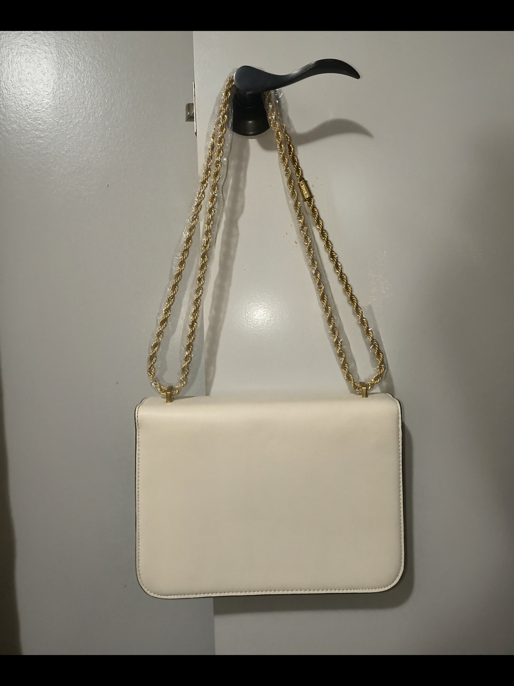 Tory Burch Eleanor Convertible White Leather Chain Shoulder Crossbody - Picture 2 of 8